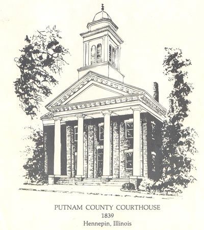 Putnam County Illinois Original Courthouse 1839